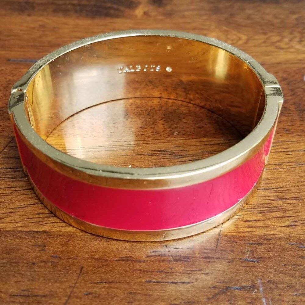 Talbots Hinged Red Enamel Bangle